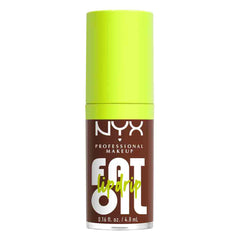 NYX Fat Oil Lip Drip applicator and texture close-up showing smooth application benefit