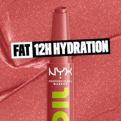 NYX PROFESSIONAL MAKEUP product swipe on skin showing buildable pigment and high-shine result
