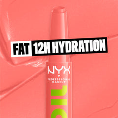 NYX PROFESSIONAL MAKEUP lip application close-up demonstrating smooth, non-sticky gloss