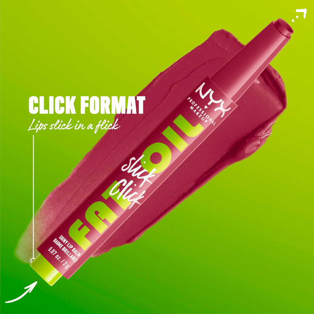 NYX PROFESSIONAL MAKEUP open click stick mid-dispense demonstrating easy one-handed application