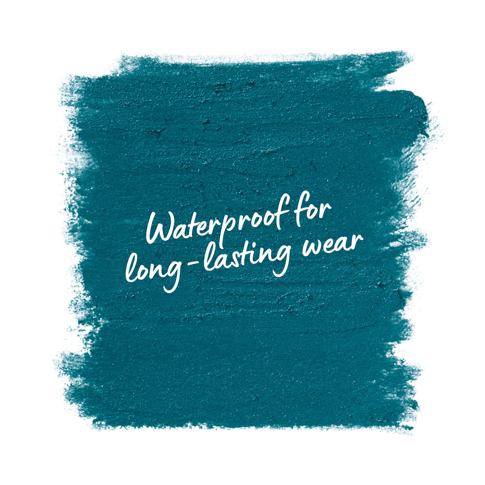 NYX PROFESSIONAL MAKEUP Gypsy Blue applied winged eye showing bold definition