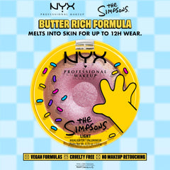 NYX PROFESSIONAL MAKEUP creamy highlighter texture swatched for blendable sheen and smooth finish