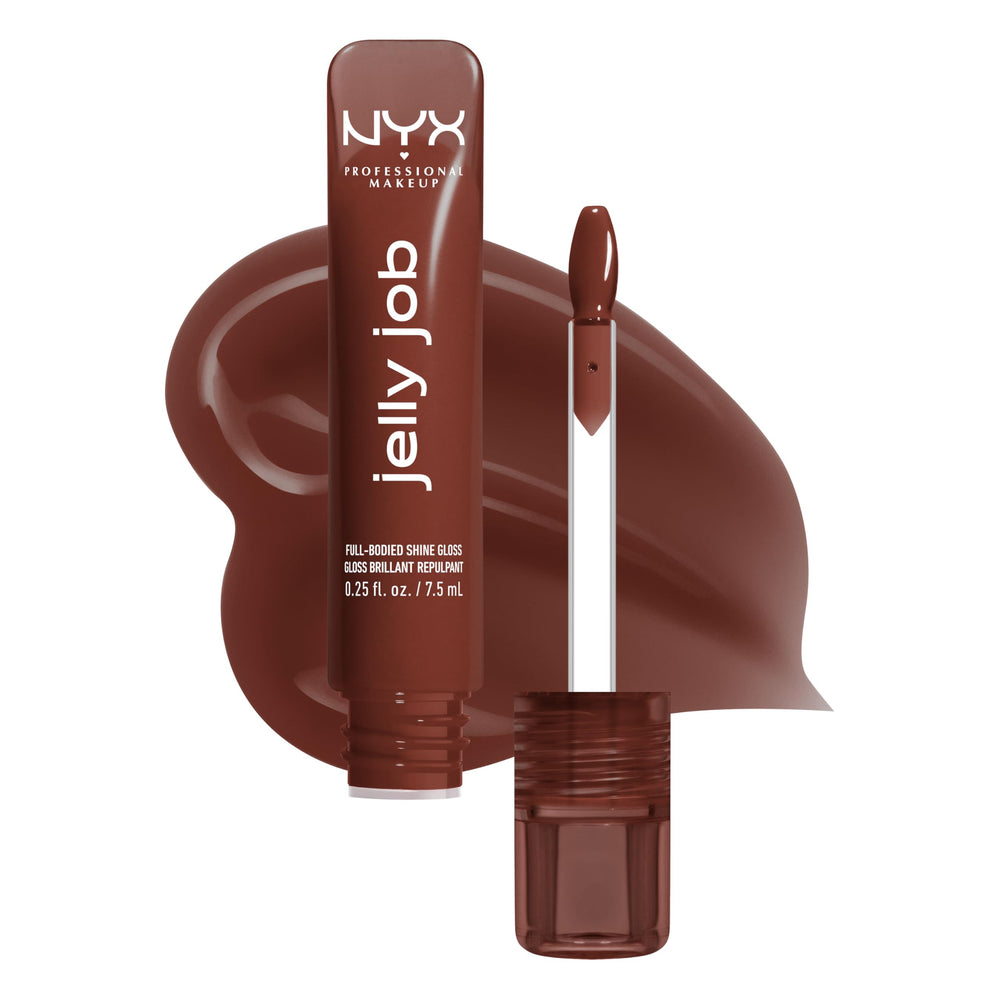 NYX PROFESSIONAL MAKEUP front packaging showing glossy jelly lip gloss