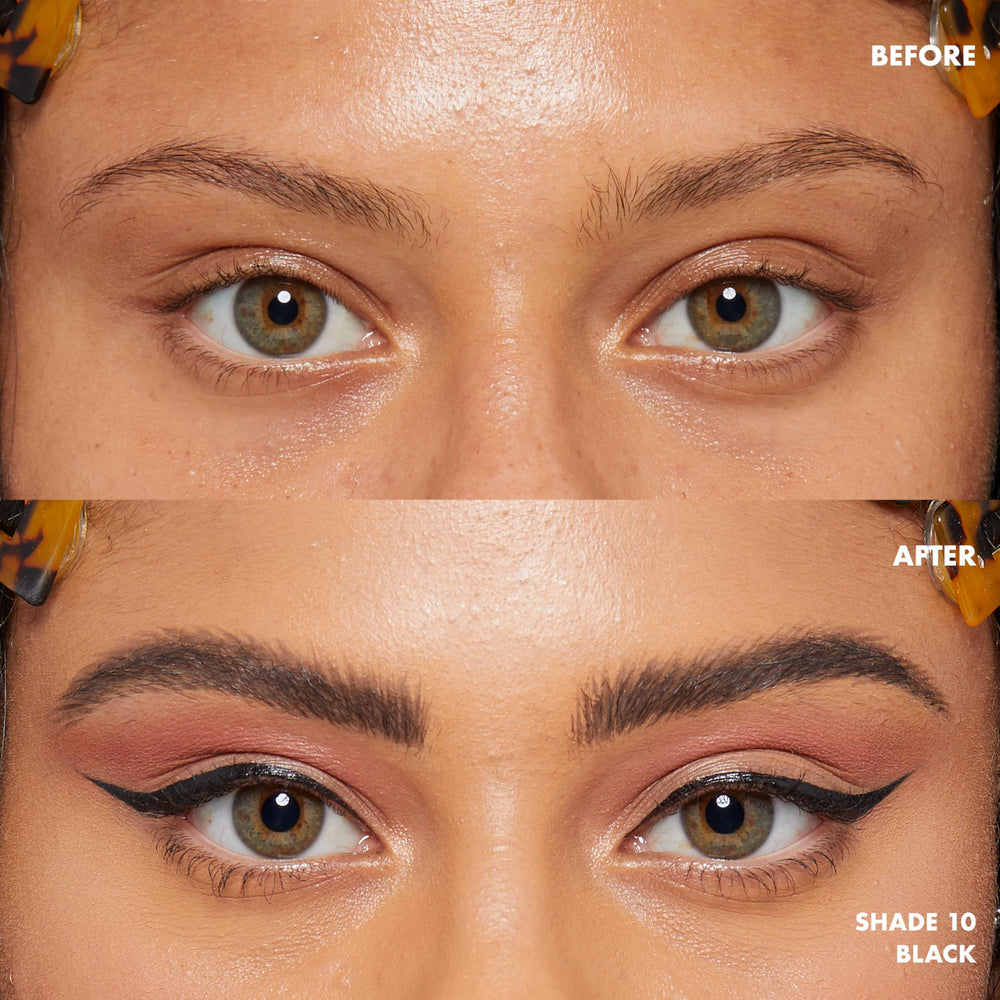 NYX PROFESSIONAL MAKEUP pen tip closeup showing flexible micro-brush for precise hairlike strokes