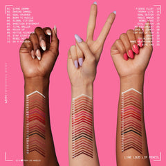 NYX PROFESSIONAL MAKEUP Line Loud applied to lips highlighting clean definition and comfortable wear