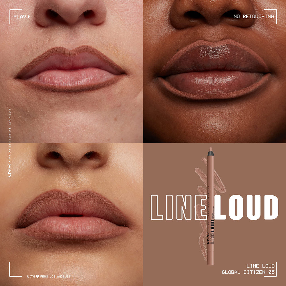 NYX Line Loud arm swatch showing true Global Citizen color payoff benefit