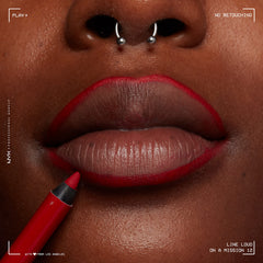 NYX PROFESSIONAL MAKEUP full-lip filled with On A Mission for bold matte coverage