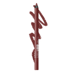 NYX PROFESSIONAL MAKEUP front packaging of Line Loud in Sassy showing pencil and cap for easy identification