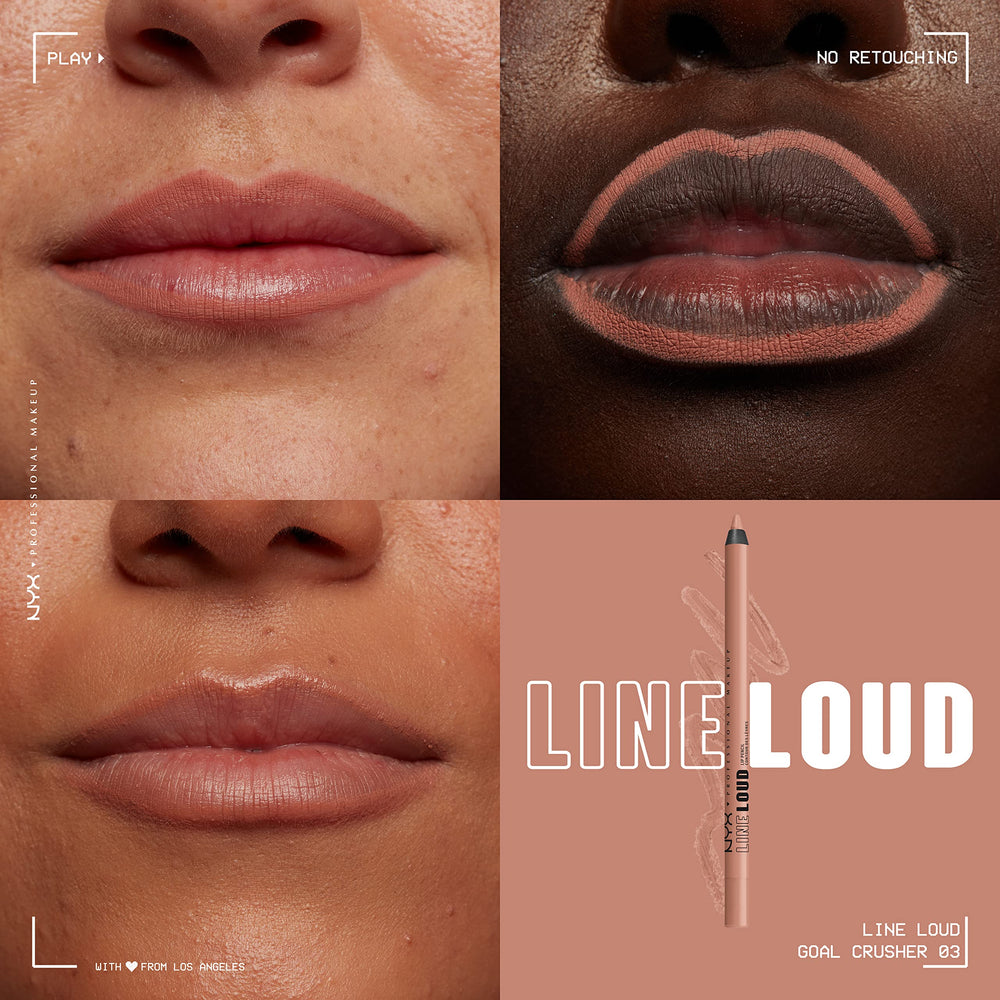 NYX Line Loud creamy texture swatch on arm demonstrating rich payoff