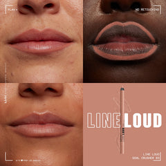 NYX Line Loud creamy texture swatch on arm demonstrating rich payoff