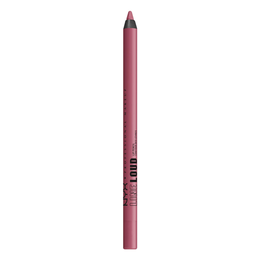 NYX PROFESSIONAL MAKEUP lip liner front packaging showing shade and precise point, ensures easy identification and use
