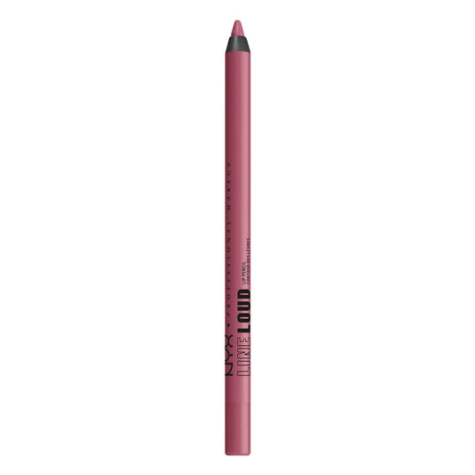 NYX PROFESSIONAL MAKEUP lip liner front packaging showing shade and precise point, ensures easy identification and use