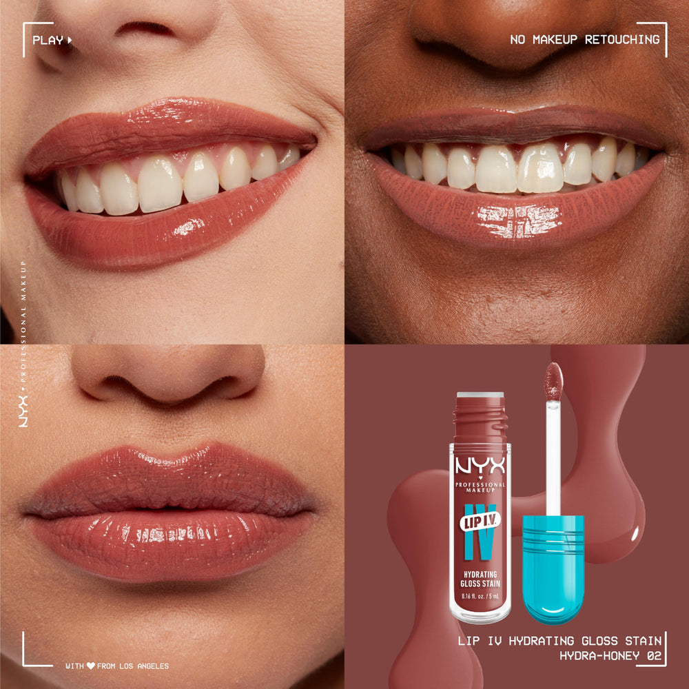 NYX Lip IV applicator closeup showing precision and glossy payoff
