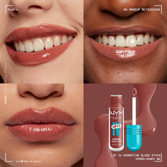 NYX Lip IV applicator closeup showing precision and glossy payoff