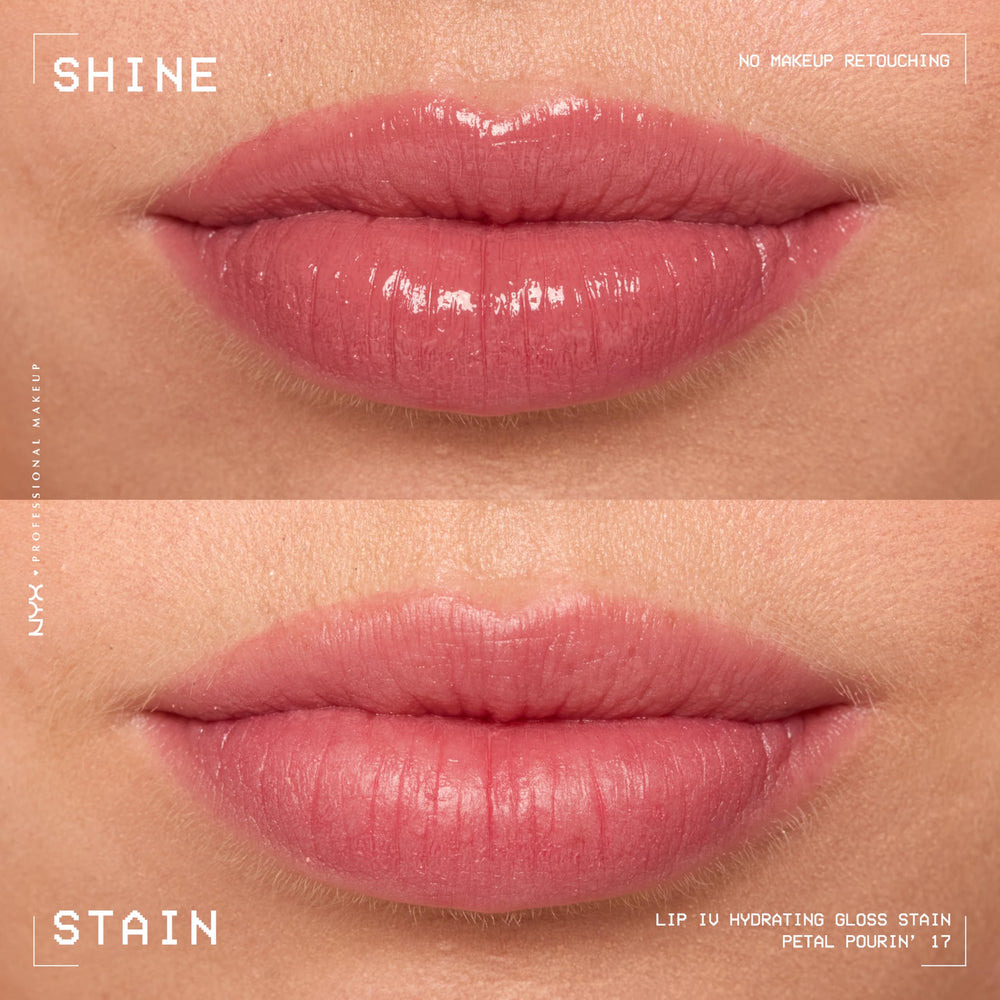 NYX PROFESSIONAL MAKEUP label close-up highlighting key ingredients and hydration benefit