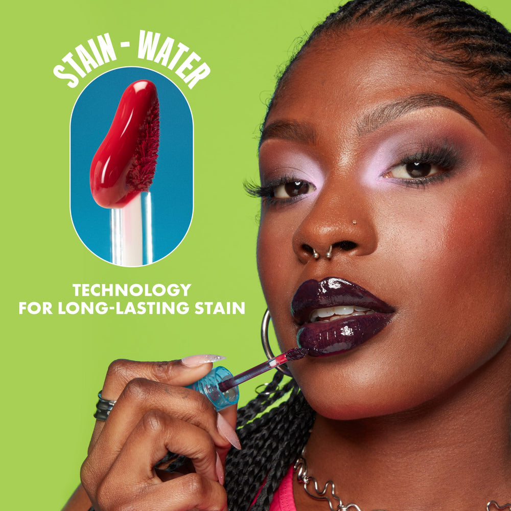 NYX Lip IV with coconut water ingredient visual emphasizing hydration benefit