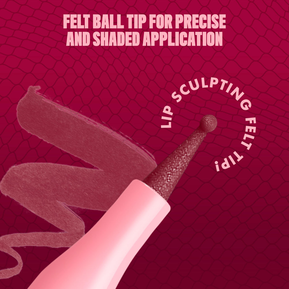 NYX PROFESSIONAL MAKEUP blended stain on lips showing seamless edge and natural finish
