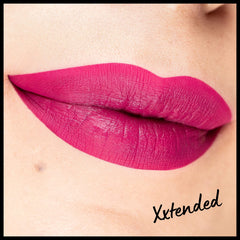 NYX Lip Lingerie XXL swatch texture on skin highlighting matte smooth finish