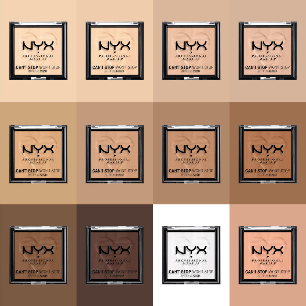 NYX PROFESSIONAL MAKEUP label close-up showing shade name Rich and ingredient clarity