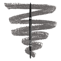 NYX Micro Brow Pencil grey front packaging showing product and branding benefits