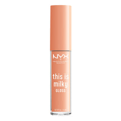 NYX PROFESSIONAL MAKEUP on model wearing natural makeup, enhancing lips with moisture