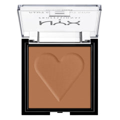 NYX PROFESSIONAL MAKEUP close-up of pressed powder texture highlighting oil-absorbing rice powder
