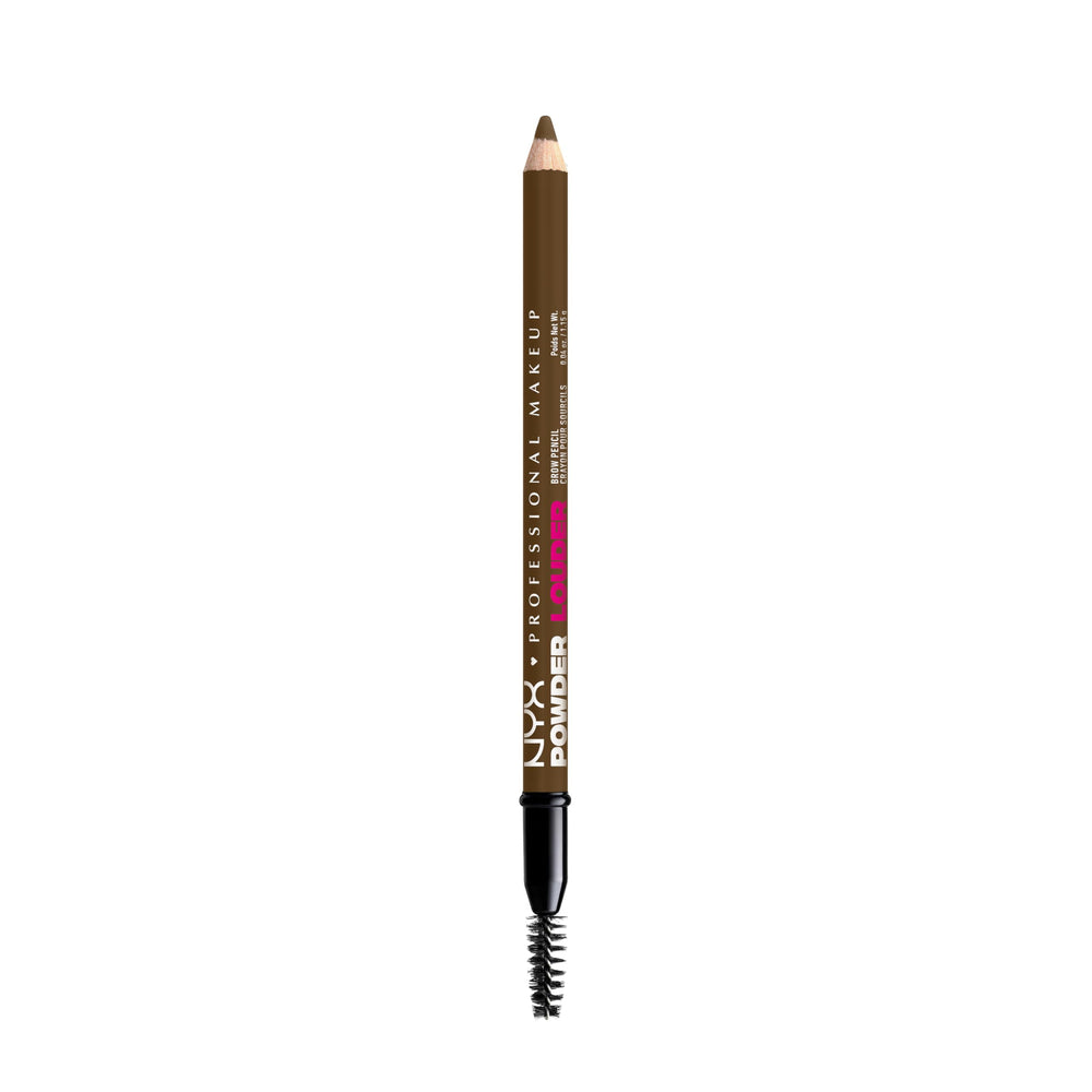 NYX PROFESSIONAL MAKEUP pencil front packaging shows shade and portability benefit