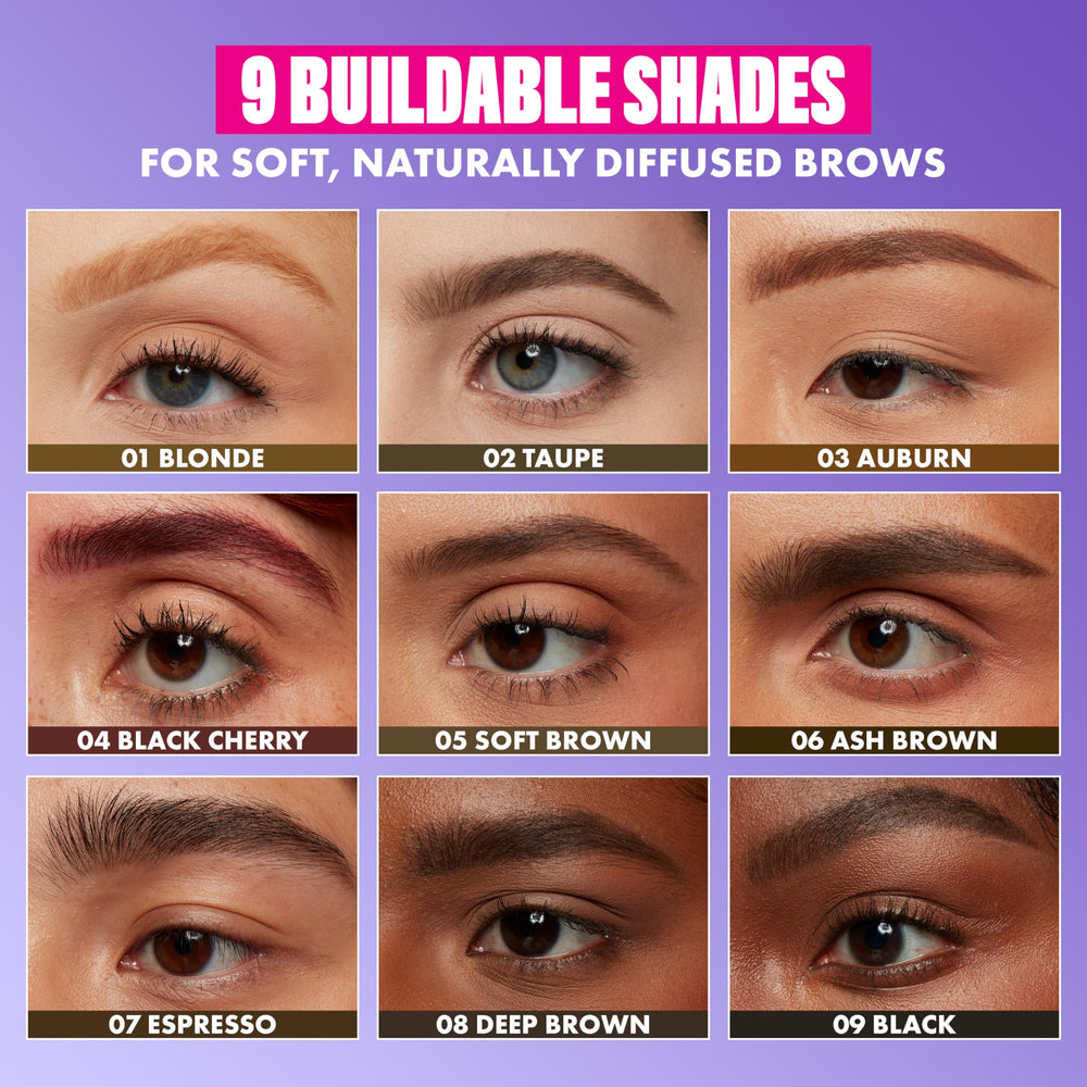 NYX PROFESSIONAL MAKEUP spoolie detail blends product for a natural finish benefit