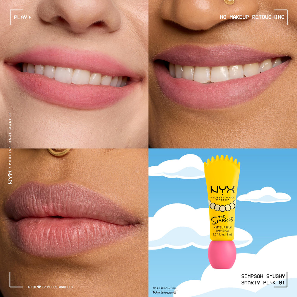 NYX PROFESSIONAL MAKEUP open balm applicator revealing creamy smear for easy glide