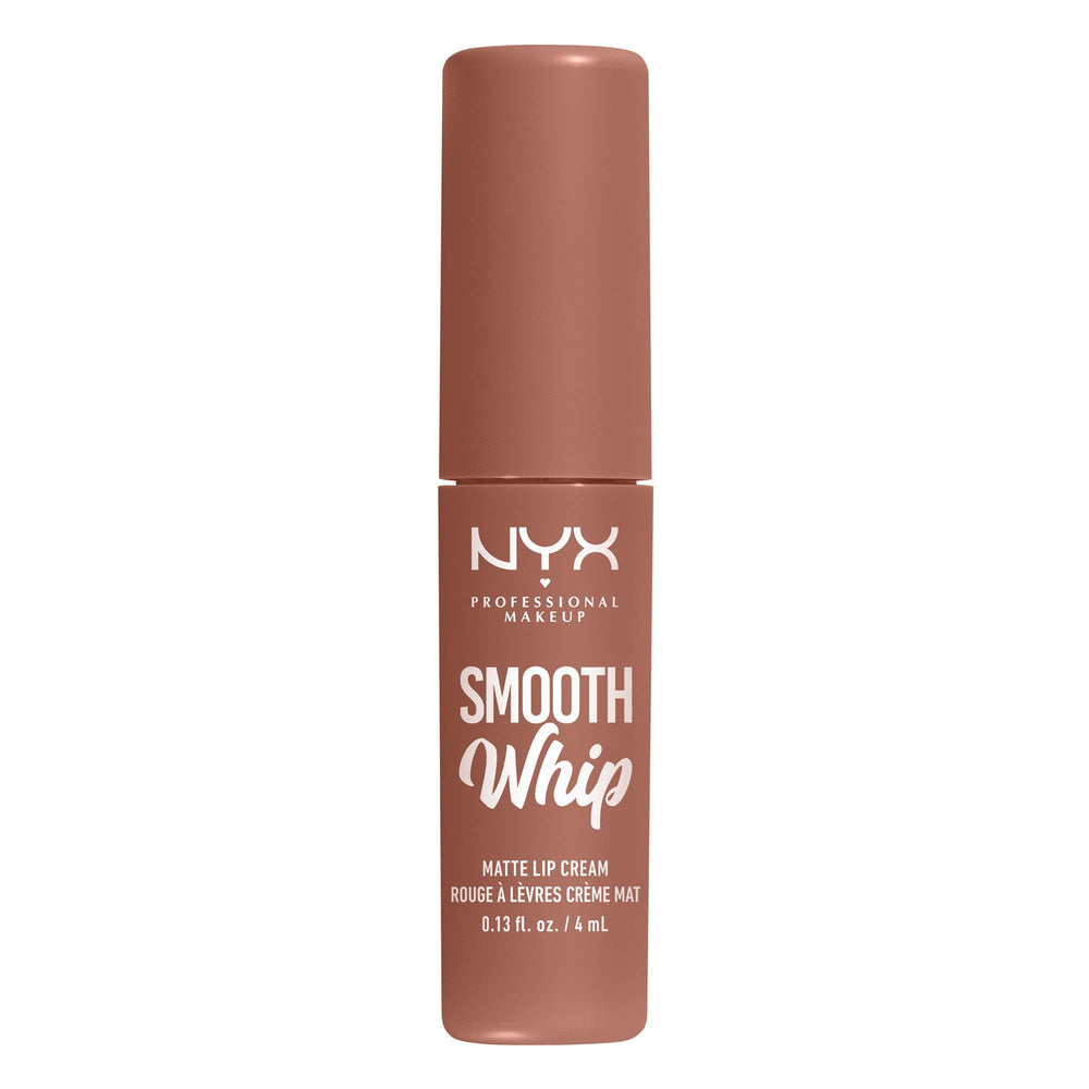NYX PROFESSIONAL MAKEUP applied on lips demonstrating Pancake Stacks cool beige nude and natural photo-ready finish