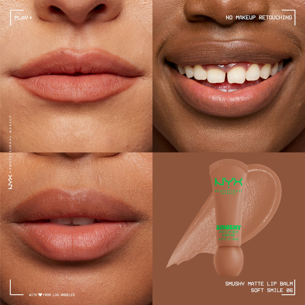 NYX Smushy Matte open bullet texture highlighting creamy cushion for smooth application