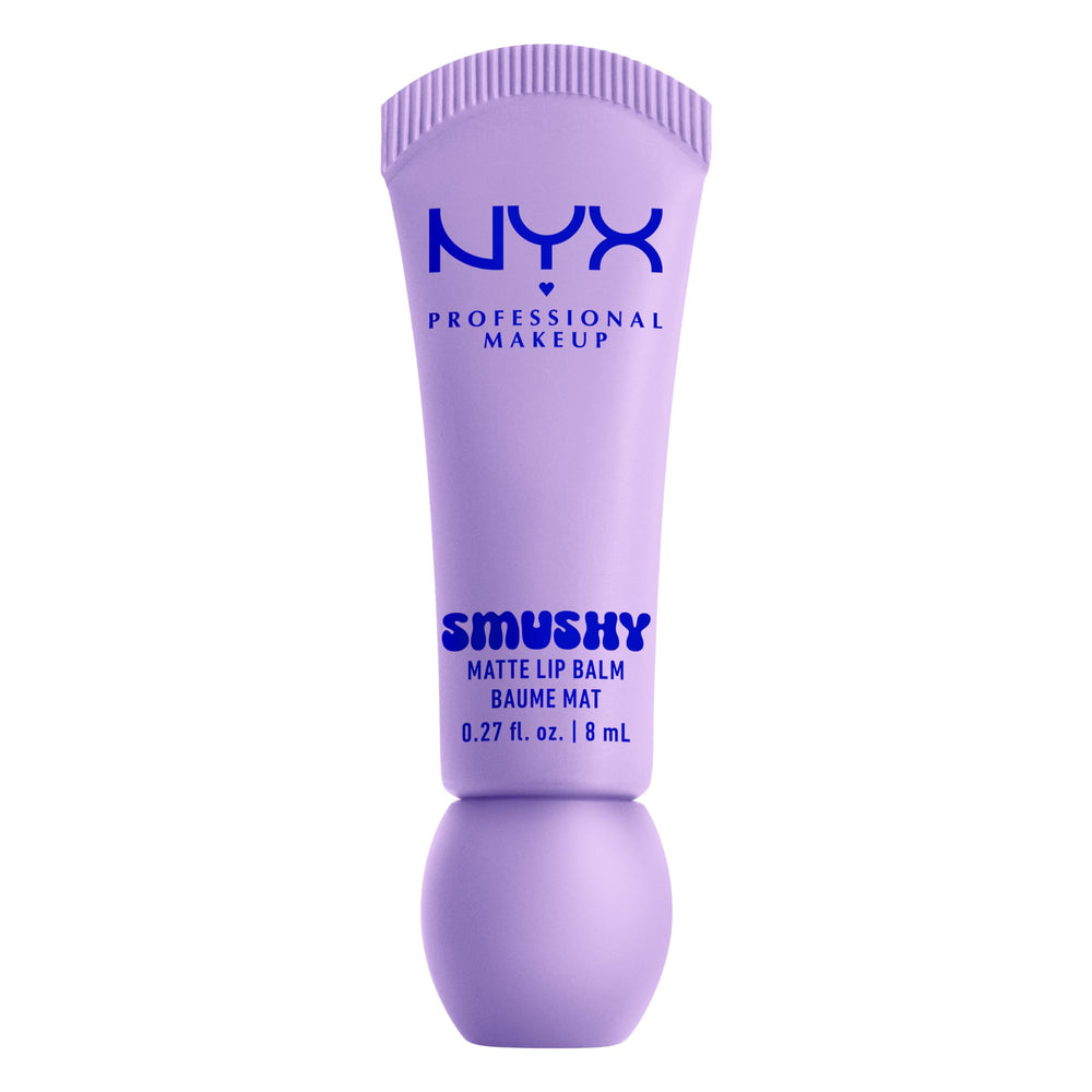 NYX PROFESSIONAL MAKEUP front tube of Smushy Matte Sugar Smush shows shade and easy application benefit