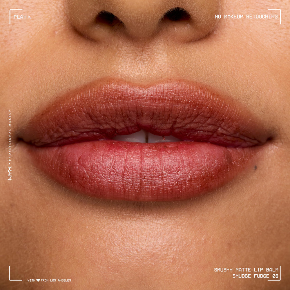 NYX Smushy Matte close-up texture showing creamy, cushiony finish and softness benefit