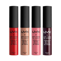 NYX PROFESSIONAL MAKEUP close-up of applicator applying rich plum for effortless matte finish