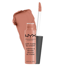 NYX Professional Makeup tube front view showing Stockholm shade and compact design benefit