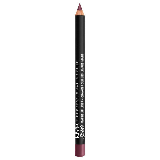 NYX PROFESSIONAL MAKEUP front view of lip liner showing slender pencil and cap, easy precision