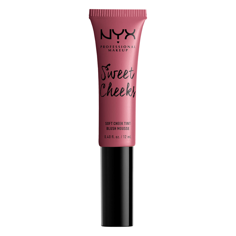 NYX PROFESSIONAL MAKEUP front tube showing Baby Doll shade and label benefit