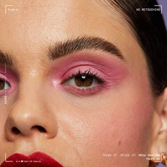 NYX PROFESSIONAL MAKEUP application on brow demonstrating instant volume and hold