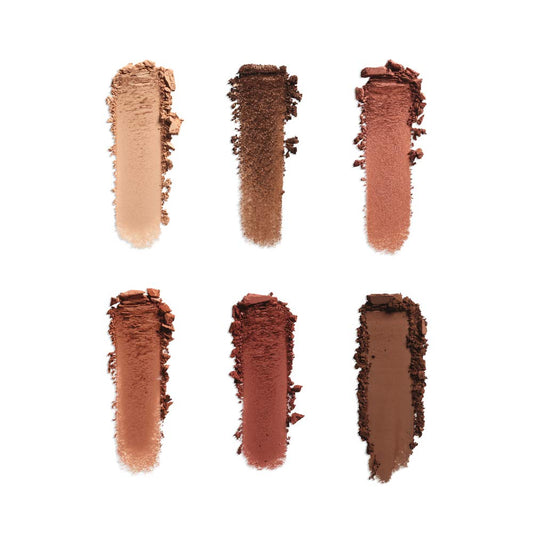 NYX PROFESSIONAL MAKEUP front view of warm neutrals palette shows shade range and portability benefit
