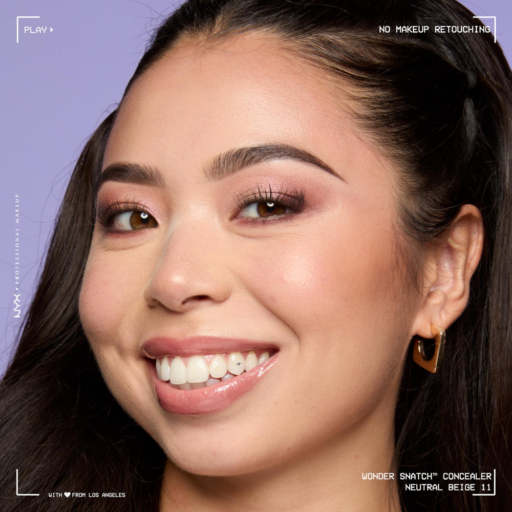 NYX Wonder Snatch flat lay with foundations and powders to show routine compatibility
