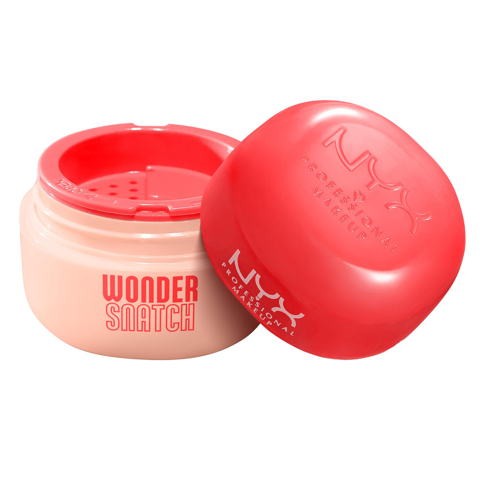 NYX PROFESSIONAL MAKEUP front packaging showing Apricot Attitude and benefit of longwear