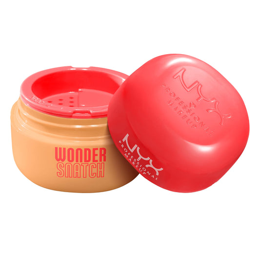 NYX PROFESSIONAL MAKEUP front packaging showing Banana Brat shade and compact benefits