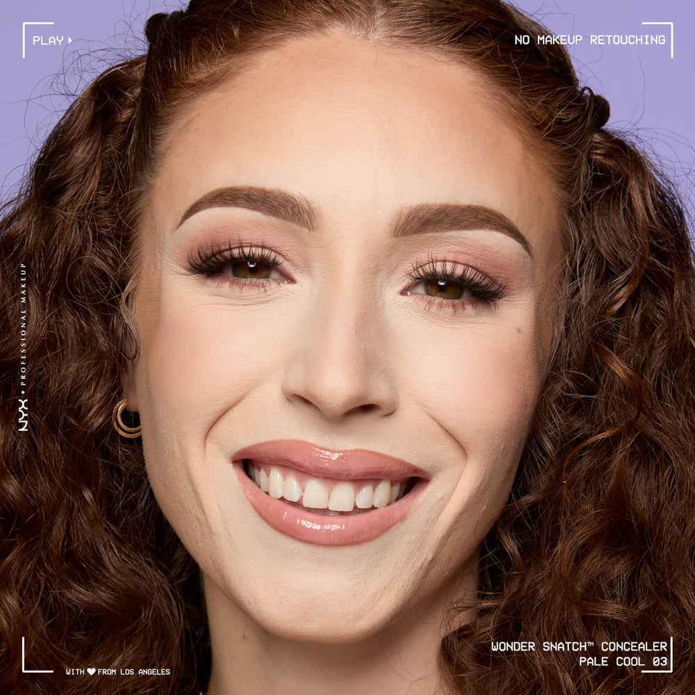 NYX Professional Makeup skin close-up revealing smooth matte finish and natural look