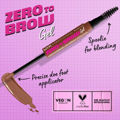 NYX PROFESSIONAL MAKEUP doe‑foot applicator delivering precise strokes for accurate brow filling
