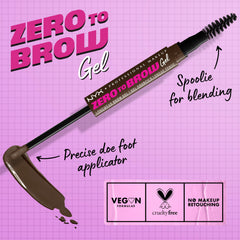 NYX PROFESSIONAL MAKEUP close-up of doe-foot applicator depositing fine brow strokes