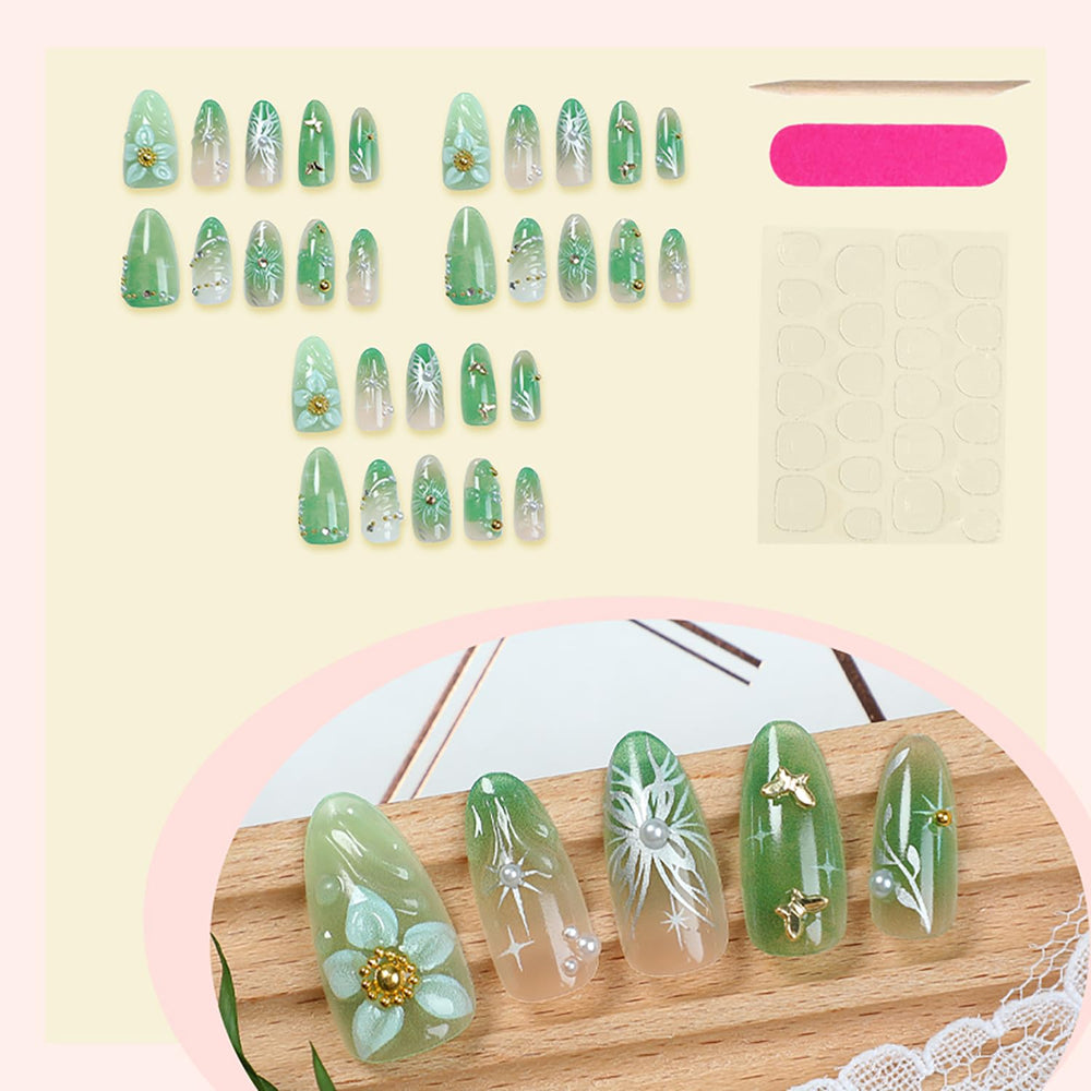 NZRAESTRS included nail file, jelly stickers and wooden stick for complete application kit