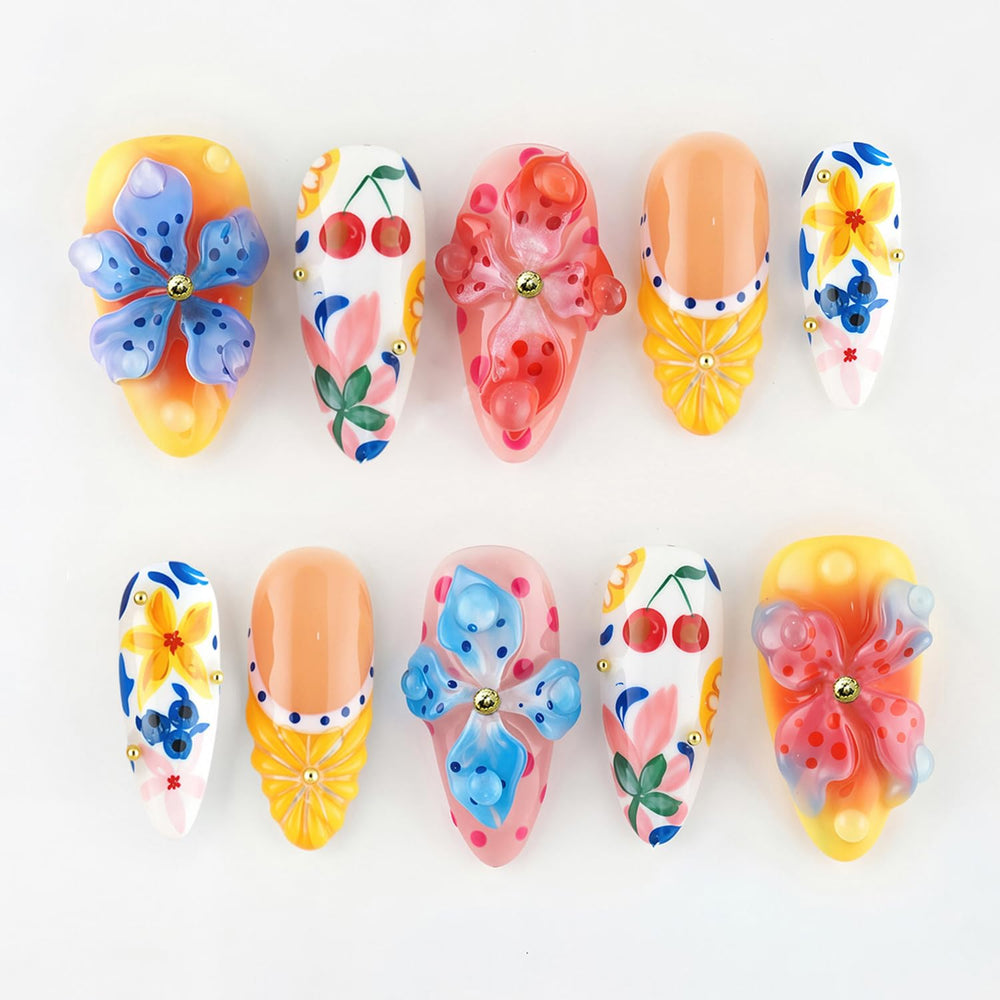 NZRAESTRS front packaging showing full 30-piece summer nail kit and convenience