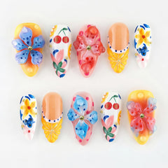 NZRAESTRS front packaging showing full 30-piece summer nail kit and convenience
