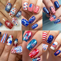 NZRAESTRS lifestyle shot of summer party nails using stickers for instant themed style