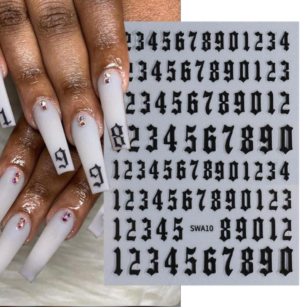 NZRAESTRS sheet beside hand for scale showing sticker sizes for nail fit